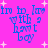 Pixelated blue text on bright pink background with white stars, repeating 'in love with a heart boy' in four quadrants.