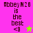 Pixelated text 'Abbey M26 is the best <8' appears on four colored backgrounds with a star symbol changing color between frames.