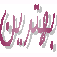 Pixelated text in Persian script with gradient color transitions across three distinct sections on a white background.