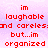 Pixelated red text on a light purple background with gray lower-right section, displaying phrases about personality and relationships.