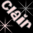 Animated contact sheet showing two frames of a pixelated 'Glam' text icon with sparkles on black background.