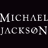 Pixelated image of a person's profile with text 'MICHAEL JACKSON' on a black background.