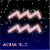 Animated contact sheet of six frames showing a glowing Aquarius zodiac symbol with wave patterns in varying colors against a starry background, each frame labeled "AQUARIUS" at the bottom.