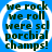 Blue background with white spiral patterns and dark green text reading "we rock we roll were scl porchial champs!" in four identical quadrants.