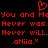 Red pixelated text and a heart symbol on black background with repeated phrases.