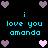 Pixelated text and heart symbols on a black background with cyan text and purple/pink hearts.