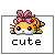 Pixel art cat with pink bow lying down, orange fur and white chest, black eyes, gray background.