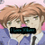 Pixelated anime-style character with brown hair and blue clothing, shown in three variations with text overlays and a grayed-out section.