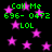 Green text reading 'Call Me 696-0472 LOL' repeats across a black background filled with pink stars.