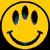 A contact sheet of seven yellow smiley face icons with black outlines and varying facial features arranged in a 3x3 grid, showing different expressions across frames.