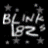 A 3x3 contact sheet of a monochrome animated buddy icon featuring Blink-182 band members with text elements and fashion details across sampled frames.