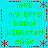 Pixelated cyan background with green and red text forming a symmetrical of repeated phrases bordered by dashed lines and asterisks