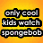 Six pixelated Spongebob Squarepants images in a , each with distinct text overlays and expressions on varied backgrounds