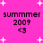 A bright pink background with white starbursts and repeated text elements in black pixelated font.