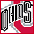 Pixelated Ohio State logo with red C and gray/black text above a silver football helmet with red stripe on white background.