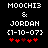 Pixelated text and red heart symbols on black background with animation changing one heart's color from dark to light.