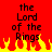 Red background with black text reading 'the Lord of the Rings' and yellow-orange flames at the bottom.