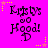 A bright pink background displays six identical pixelated text blocks arranged in two of three, each containing "Kirstys so Hood!" with a small 'D' below