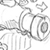 Static grayscale pixel art icon with abstract swirling lines and circular shapes on a white background, appearing to be a low-resolution digital drawing or sketch.