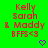 Green background with red text reading 'Kelly Sarah & Maddy BFFS<3' and a purple heart symbol at bottom center.