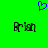 Green background with blue pixelated heart above two identical black text elements reading 'Brigh' in a stylized font.