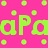 A static image with a pink and green background pattern featuring repeating circular dots and the text 'aPa' in large letters.