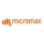 Pixelated orange and brown logo with stylized text reading 'micromax' on a white background.