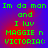 Green pixelated text on a blue-red gradient background reads "Im da man and I luv MAGGIE n VICTORIA:" in four identical