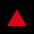 Red geometric shapes on black background: a solid triangle, a blurred three-pointed star, and a diamond with two parallelograms below it.