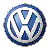 Two circular animated frames showing a blue and white icon with abstract shapes transitioning to a blank circle on gray background.