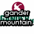 A pixelated icon with a maroon circular logo containing a white bird silhouette, green text reading 'GANDER MOUNTAIN', and black text overlays changing across frames.