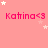 Pink background with repeated 'Katina<3' text and scattered white stars, some of which move across the frame.