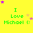 Yellow background with green text 'I Love Michael :' and varying star positions across frames.