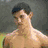Six- of pixelated images showing a shirtless man, a wolf, and text reading 'How could You not love him' on an orange background