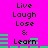Bright pink background with black text and green horizontal bars arranged in two vertical , each containing identical repeated phrases