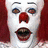 A pixelated clown face with red hair and a red nose appears on the left, next to blue background text reading "HE'S ZHANNA'S BFF!".