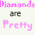 Pixel art contact sheet showing three frames of an animated icon featuring a blonde cartoon woman in pink clothing with text about Southern girls and pearls/diamonds.