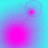 A four-quadrant displays a cyan and magenta gradient background with shifting pink circular highlights connected by dotted lines