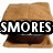 A pixelated s'more with a marshmallow face and text overlays reading 'SMORES' and 'R ALIVE' in black and white.