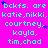 A static image with a bright pink background displays repeated cyan text listing names and 'bckfs. are' phrases, interspersed with small blue stars.