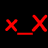 Red X symbols and horizontal bars on a black background in an animated contact sheet layout.