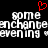 Red pixel heart symbol above white text reading 'some enchanting evening' on black background.