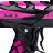 A static image featuring a pink and black paintball gun at the top left, with repeated text 'who says paintball can't be Girly?' in multiple below
