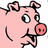 Pixelated pink pig with large eyes and a snout on white background, next to black with pink text reading 'Hey, I'm A Spider PigToo!' in pixelated font