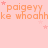 A static image with a light pink background featuring repeated orange text and small pink stars.