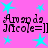 A static image with a bright pink background featuring repeated text and star symbols in cyan.