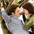 A split-screen image with a couple kissing on the left and text on the right, including 'GIVE BLOOD' and 'O.C.D' with a definition