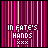 15 identical pixel-art icons with pink and white vertical stripes, each displaying 'IN FATE'S HANDS' text in green and white above three dots