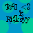 Blue background with green circular shapes and black text reading "BAI <3 is Navy" in a pixelated font.