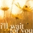 A field of golden sunflowers with text 'i'll wait for you' overlaid, animated by sequential dot patterns forming a heart shape.